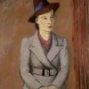 Louis Van Lint, Woman portrait (Portrait de femme), circa 1940, oil on canvas, 37 x 28.7 in. - 94 x 73 cm