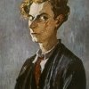 Louis Van Lint, Self-portrait with a Red Tie (Autoportrait à la cravate rouge ou au col ouvert), 1944, oil on canvas, 28.3 x 20.9 in. - 72 x 53 cm, private collection, New York
