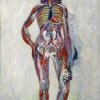 Louis Van Lint, The Flayed Body, Back to human (L'écorché, Retour à l'humain), 1943, oil on canvas, 35.4 x 21.3 in. - 90 x 54 cm, King Baudouin Foundation collection, Brussels - Thomas Neirynck donation